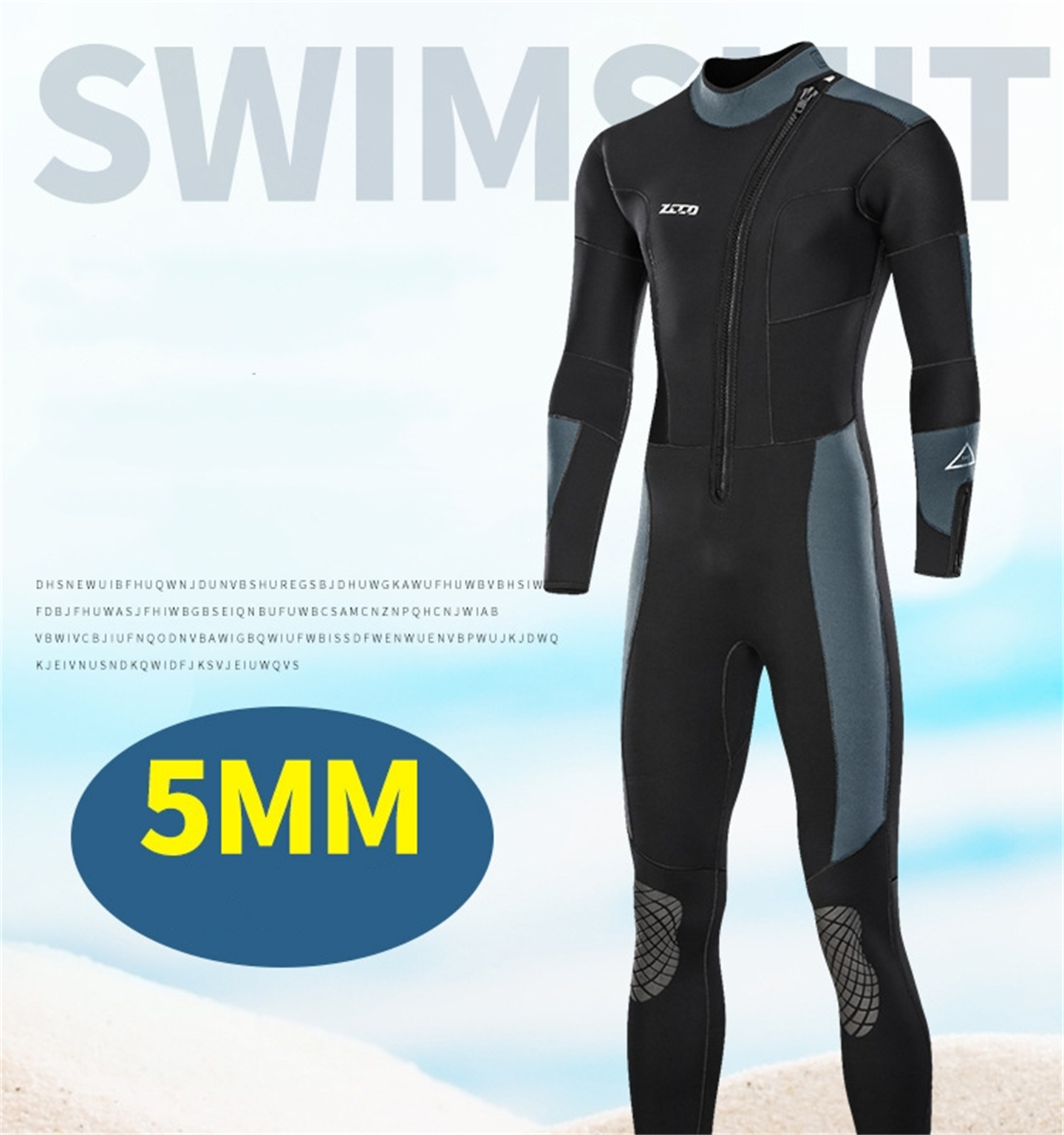 Scuba Diving Wetsuit 5Mm Neoprene - Combinaison de plongée sous-marine pour hommes,