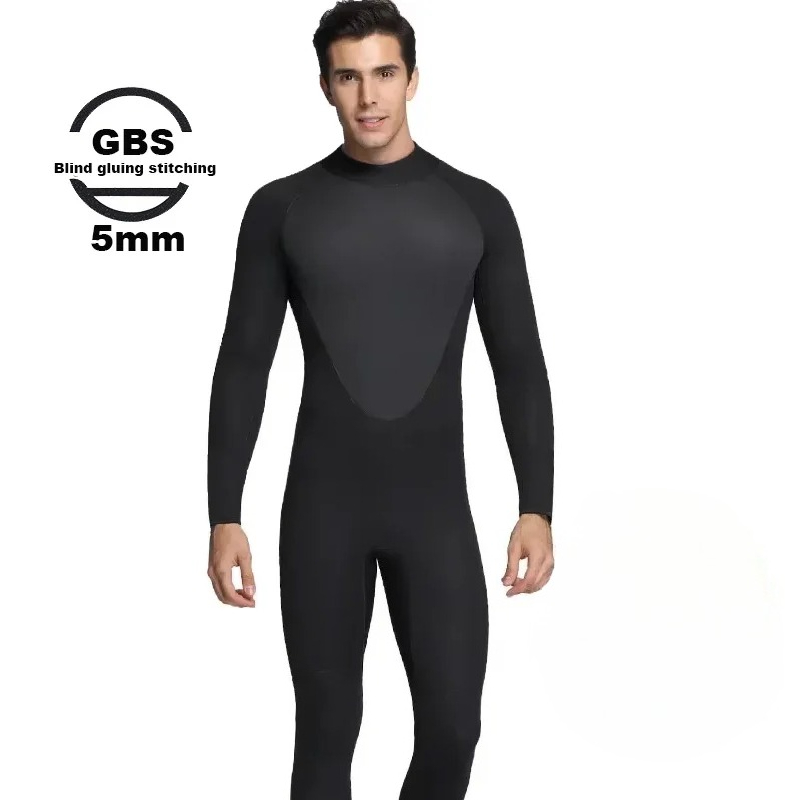 Scuba Diving Wetsuit 5Mm Neoprene - Combinaison de plongée sous-marine pour hommes,
