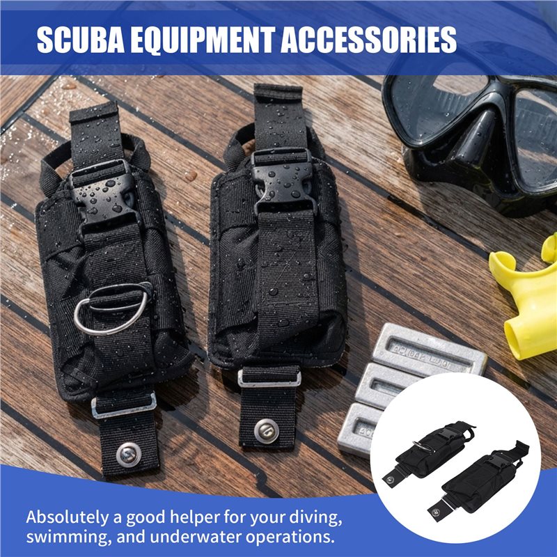 A89E-Nouveau Lot de 2 Poches d - Scuba Weight Belt Pocket Quick Release avis et prix