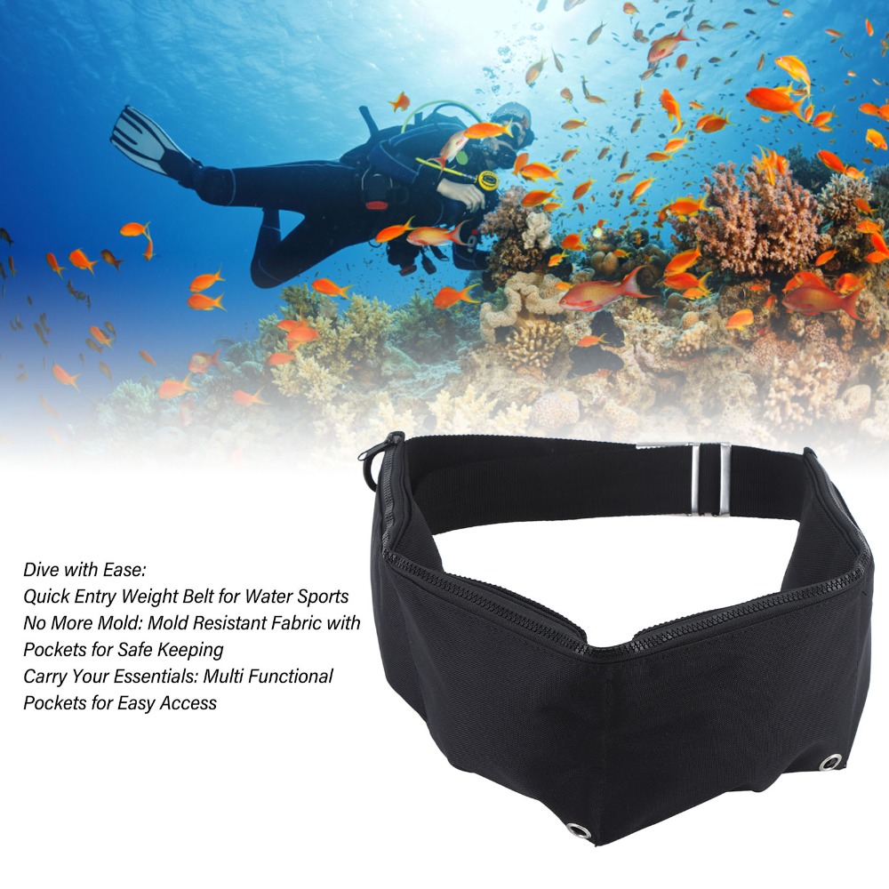 Ceinture de plongée à 4 poches - Scuba Weight Belt Pocket Quick Release avis et prix